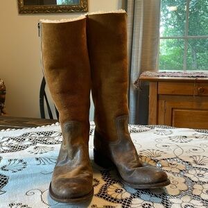 Sendra Handmade Distressed Leather and Shearling - Delicious